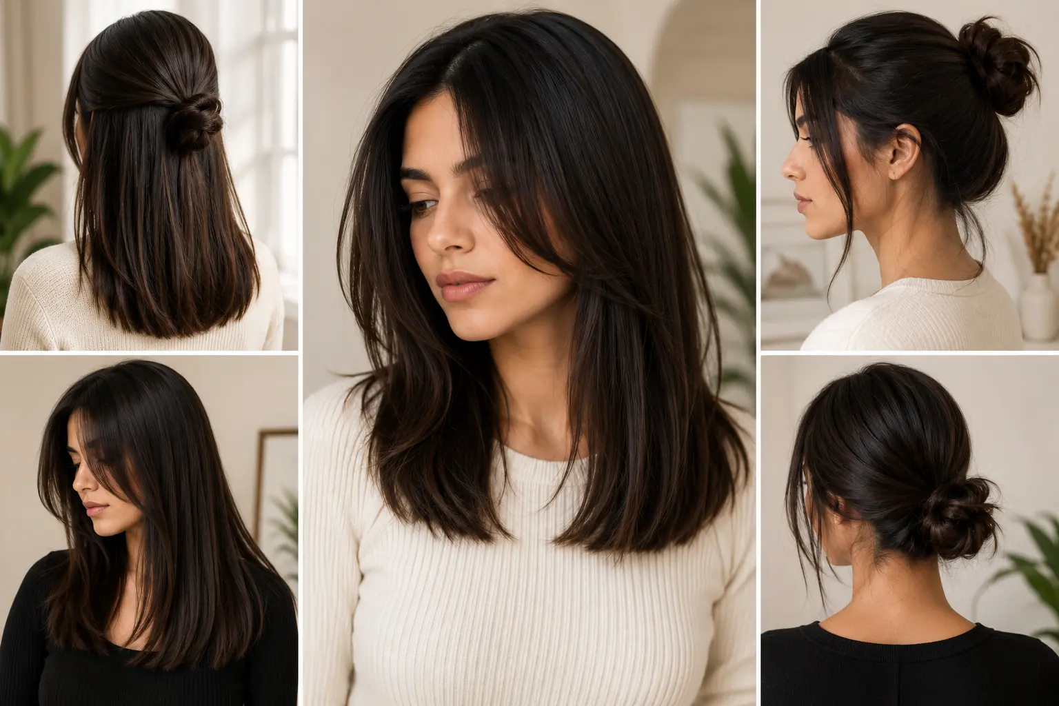 Medium Length Straight Hair Styles