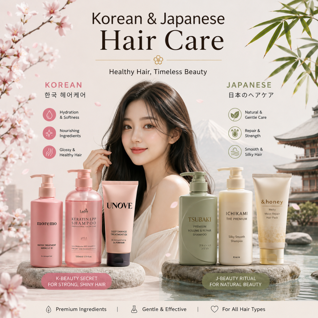 "Korean & Japanese Hair Care Routine 2026: Products, Steps & Secrets for Silky Hair"