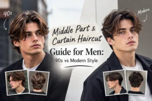 Middle Part & Curtain Haircut Guide for Men: 90s vs Modern Style